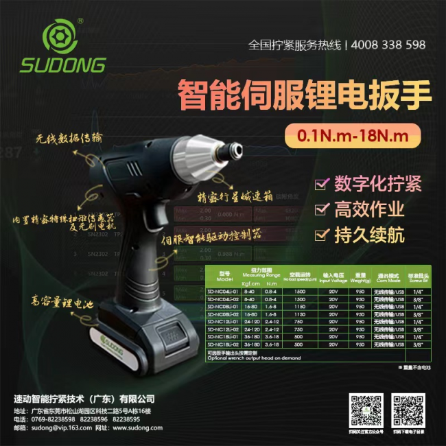 無線動力，如虎添翼 | 速動智能伺服鋰電扳手